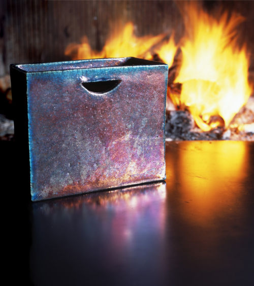 Raku vase